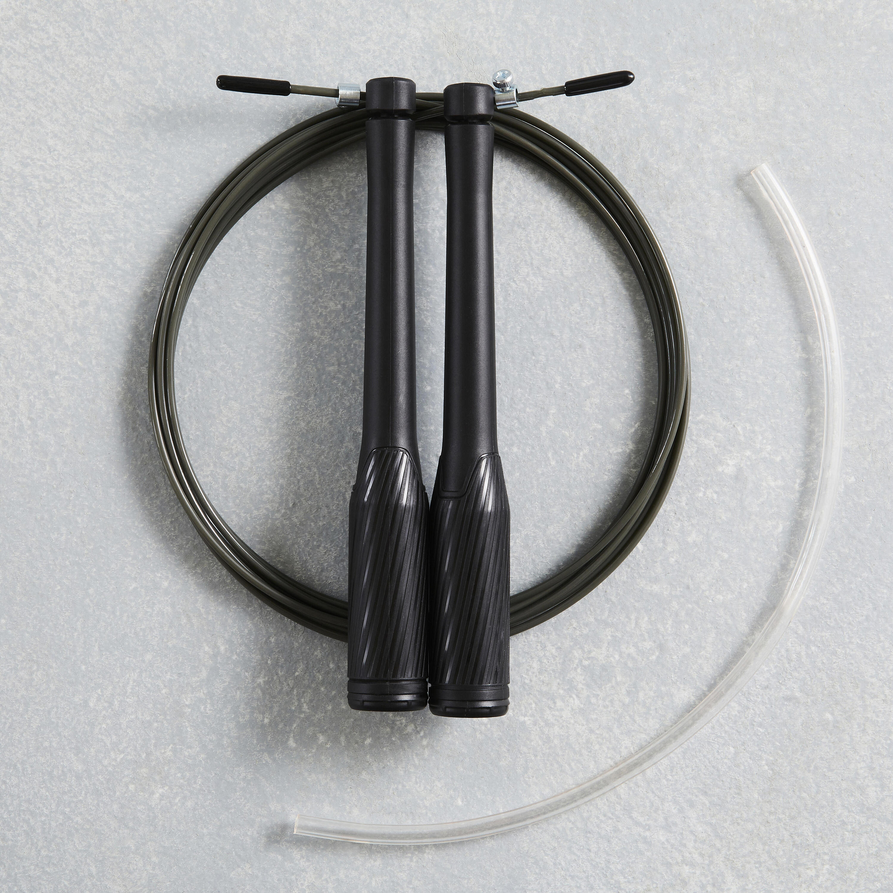 Comba velocidad cross training speed jump rope Domyos negra 3/5