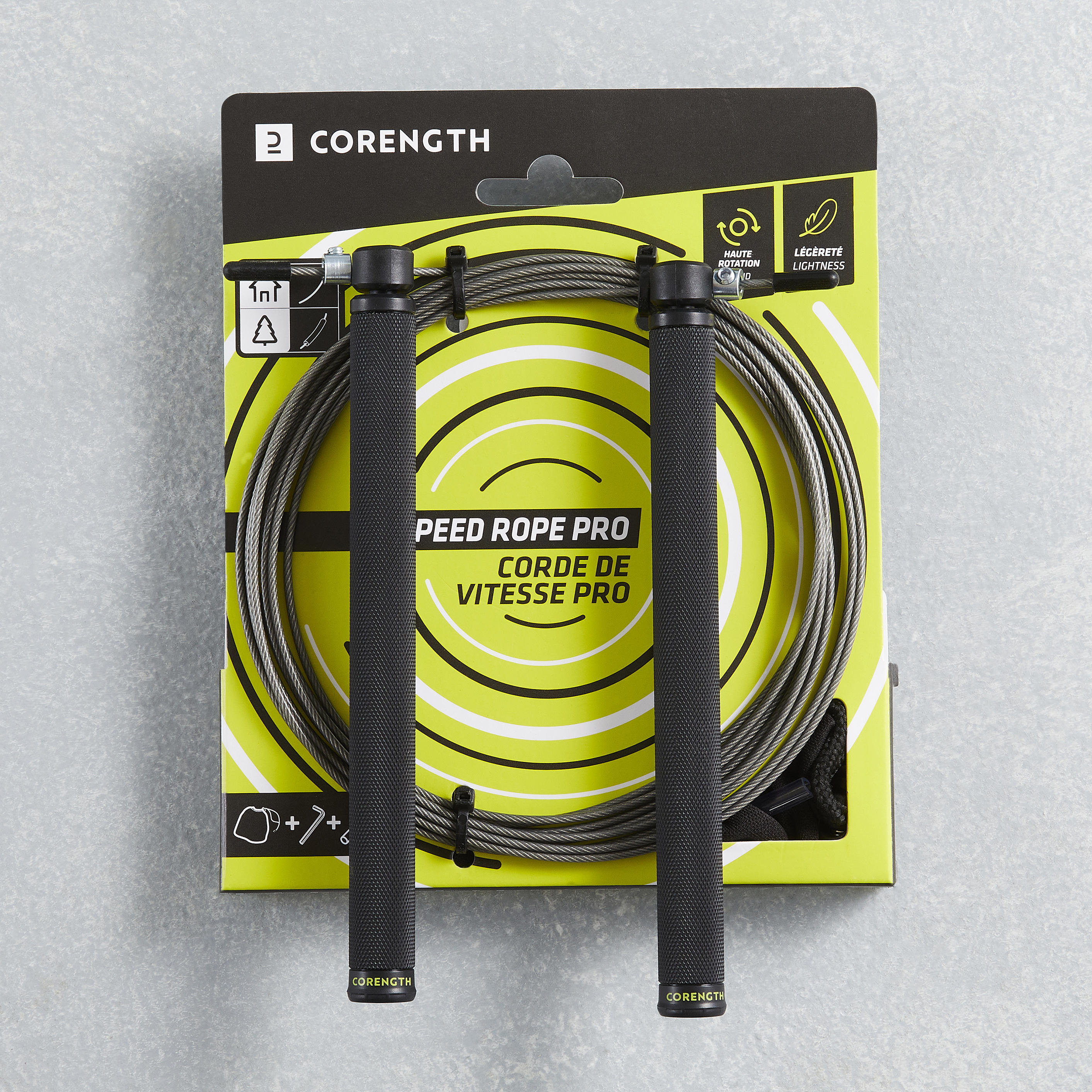 Comba velocidad pro speed jump rope 
pro cross training Corength negro 2/9