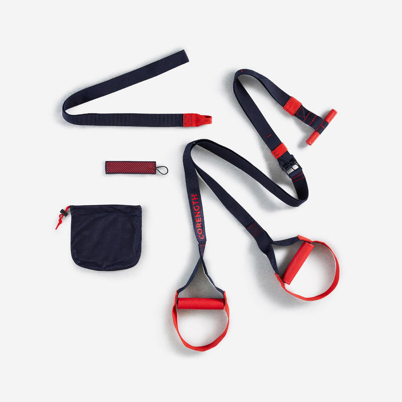 Correas de suspensión cross training strap training DST 100 Corength azul y rojo