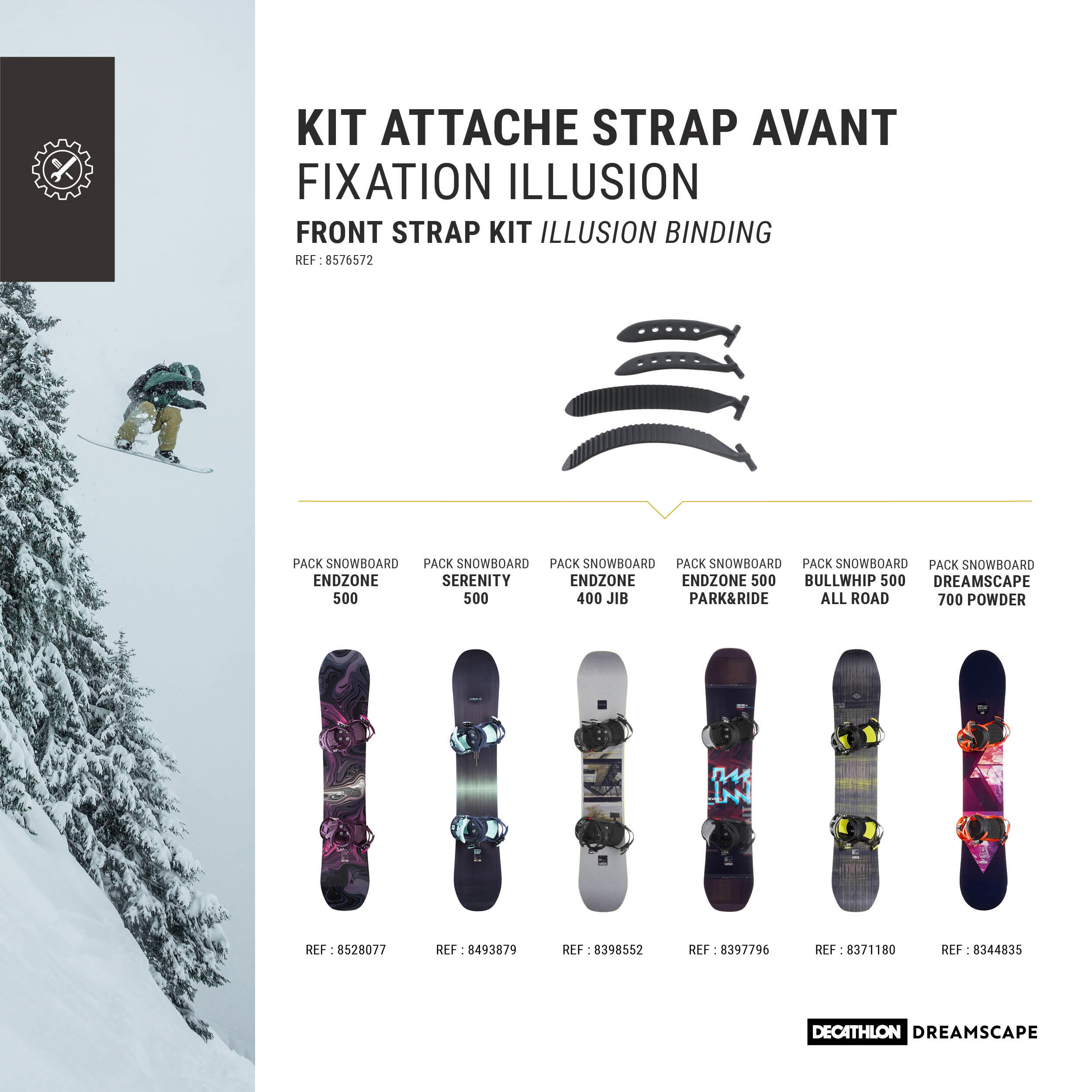 Cikonielf Sangle de snowboard ajustable Sangle de sac à dos de snowboard  universelle, support réglable, planches à roulettes