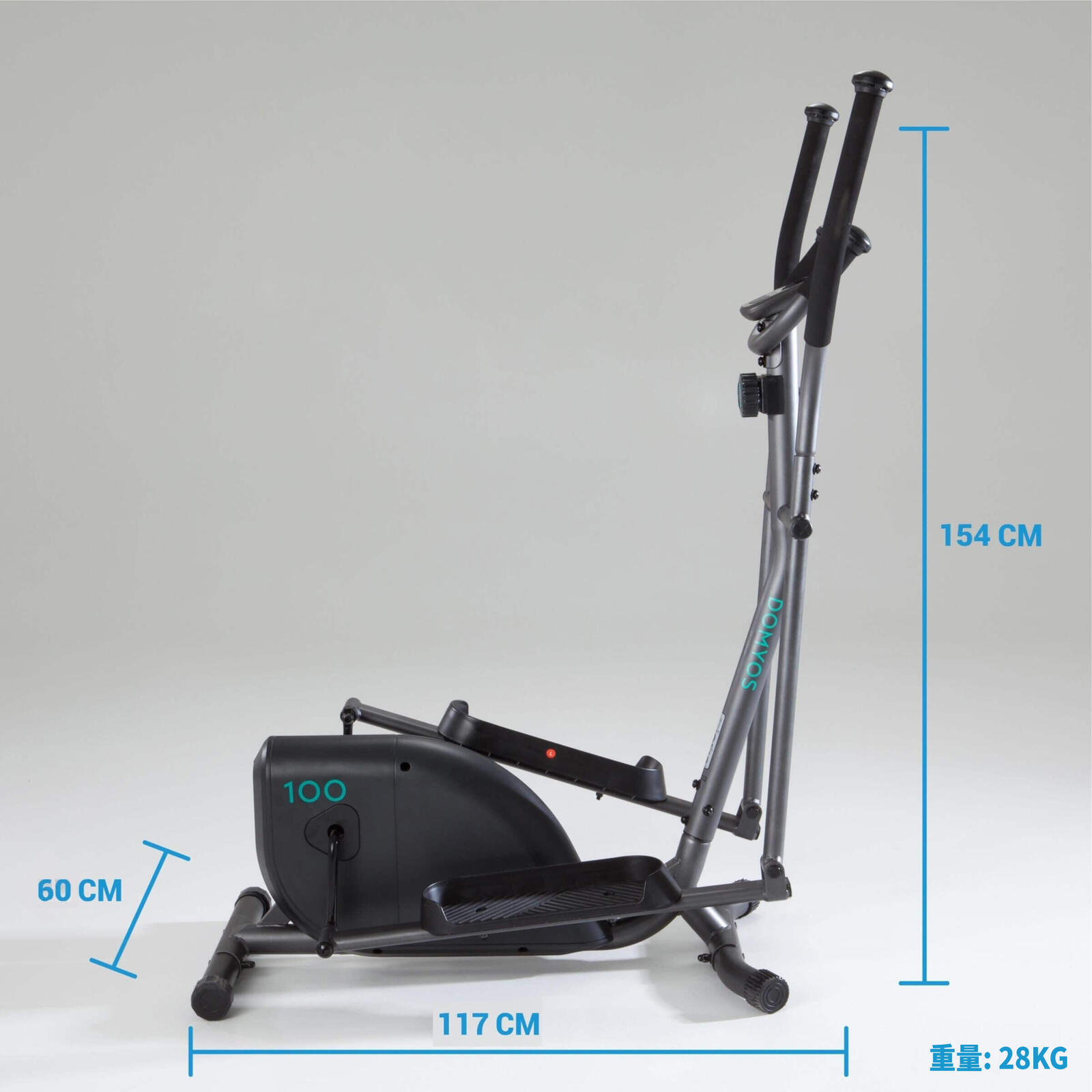 Fitness adjustable Universal Mat Strap - Black, Deep petrol blue - Domyos -  Decathlon