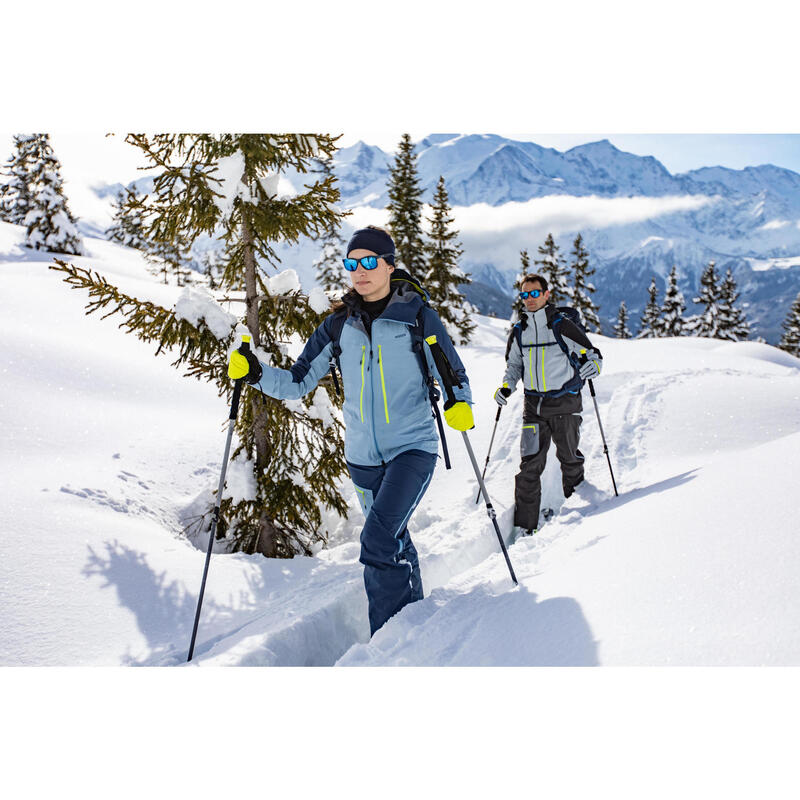 Pantalones de tirantes esquí travesía y nieve impermeable Mujer Wedze