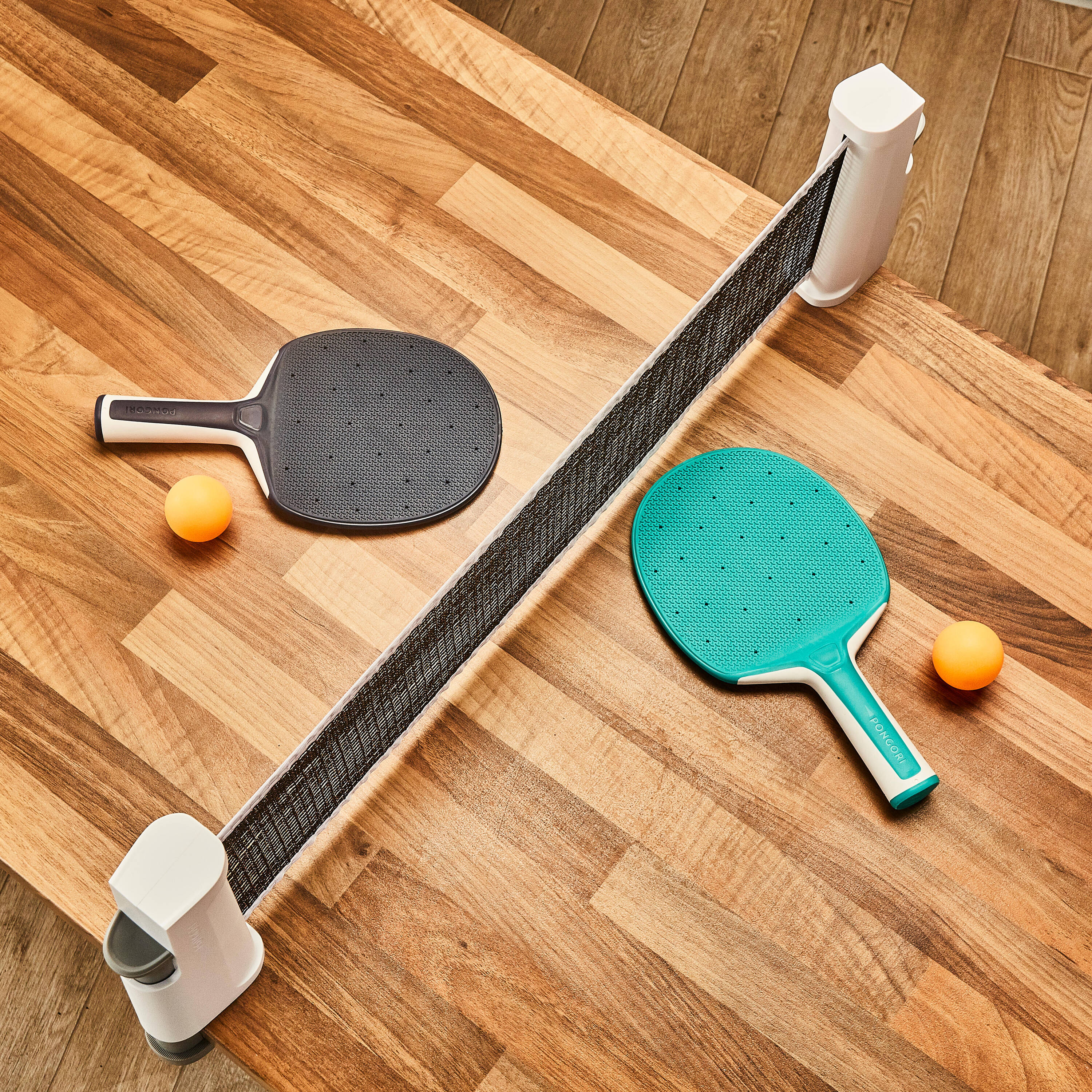 Table Tennis Rollnet Set Large - Rollnet x1 Rackets & Balls x2 -  1
