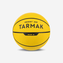 R100 Size 5 Basketball - Yellow Perfect for beginners. Durable