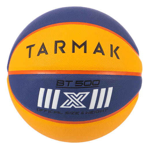 
      Ballon de basketball 3x3 taille 6 - Bt500 bleu jaune
  