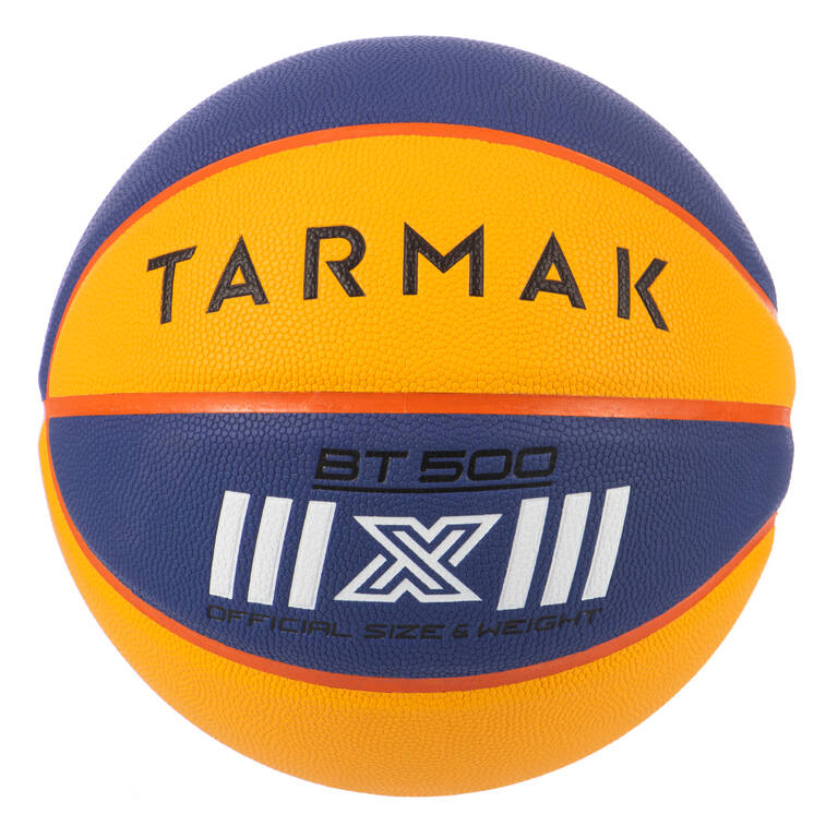 Basketball Ball 3 ON 3 Indoor Outdoor  BT500 Blue Yellow