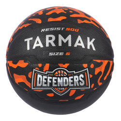 Kids'/Women's Size 6 Beginner Basketball R500 - Black/Orange