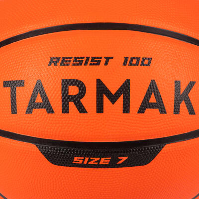 Ballon de basket adulte R100 taille 7 orange pour enfant et adulte.