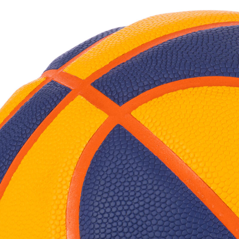 Pallone basket 3x3 BT 500 taglia 6 blu-giallo