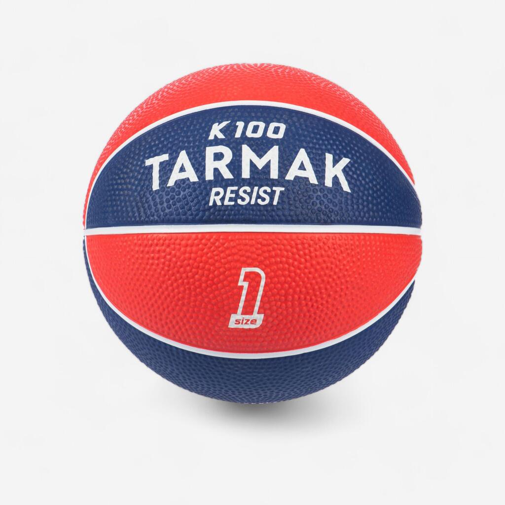Mini παιδική μπάλα μπάσκετ μεγέθους 1 K100 από καουτσούκ - Μπλε/Πορτοκαλί