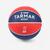 Mini ballon de basketball taille 1 Enfant - K100 Rubber bleu orange