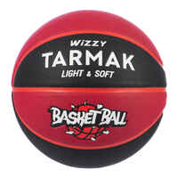 Basketball Wizzy Größe 5 für Kinder bis 10 Jahren schwarz/bordeaux