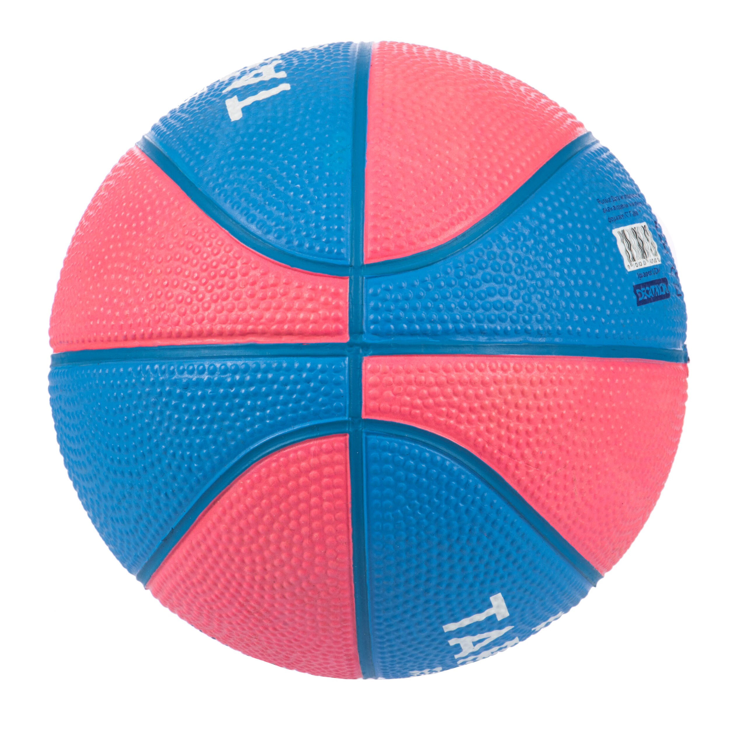Kids' Rubber Basketball Size 1 K100 - Blue/Pink