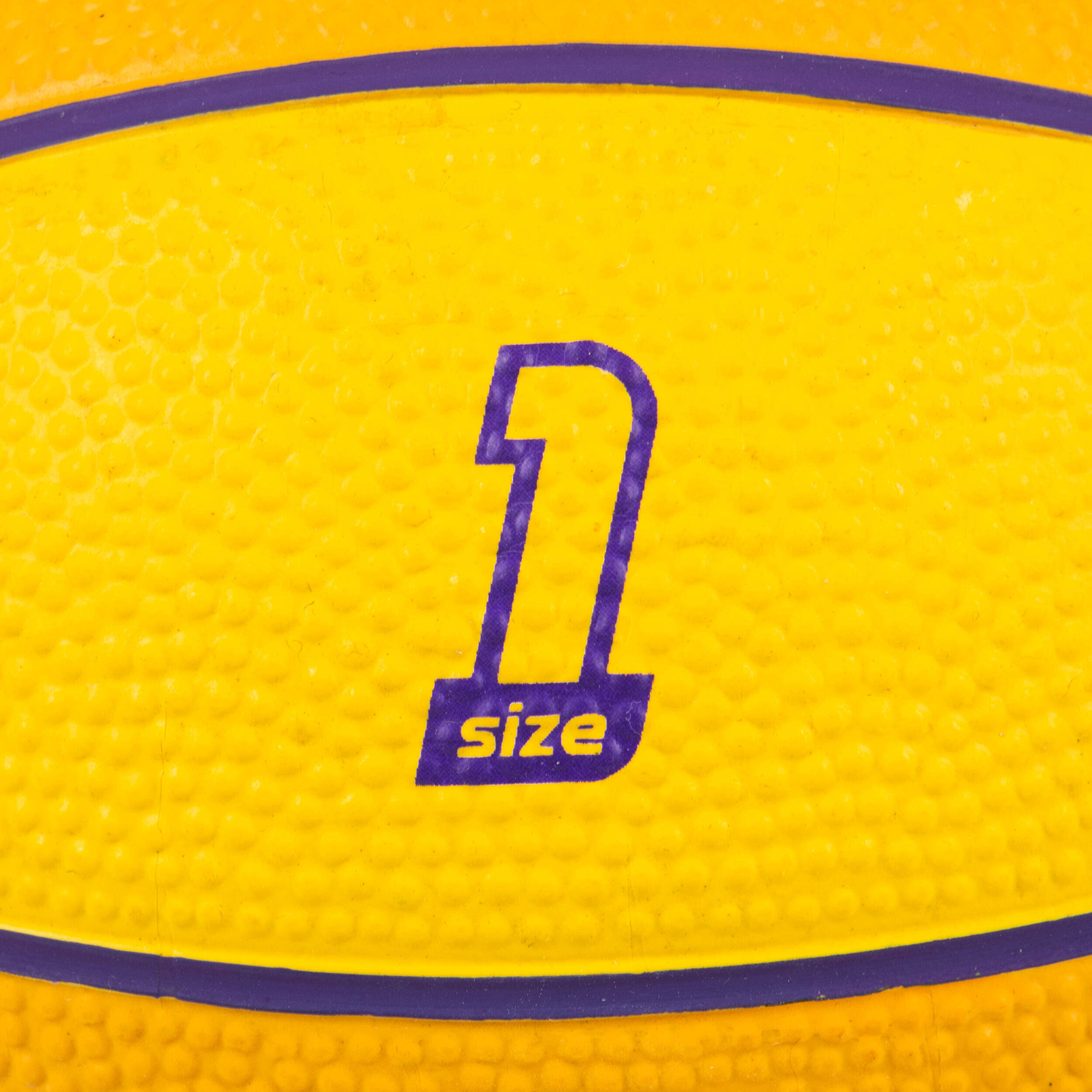 Kids' Basketball Size 1 K100 Rubber - Yellow -  3