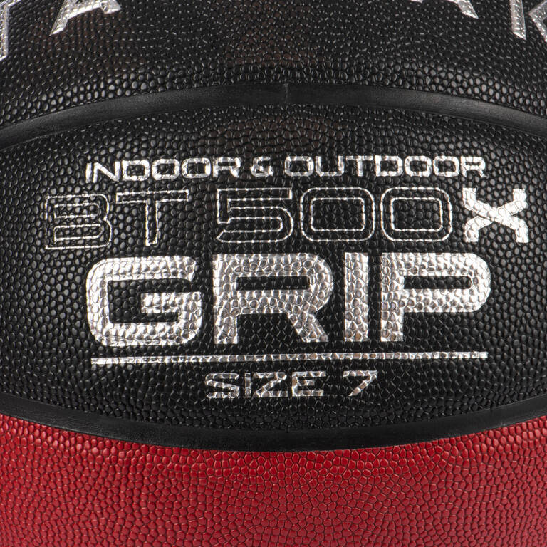 BT500 Grip Adult Size 7 Basketball - Noir Rouge