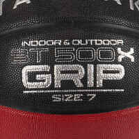 BT500 Grip Adult Size 7 Basketball - Noir Rouge