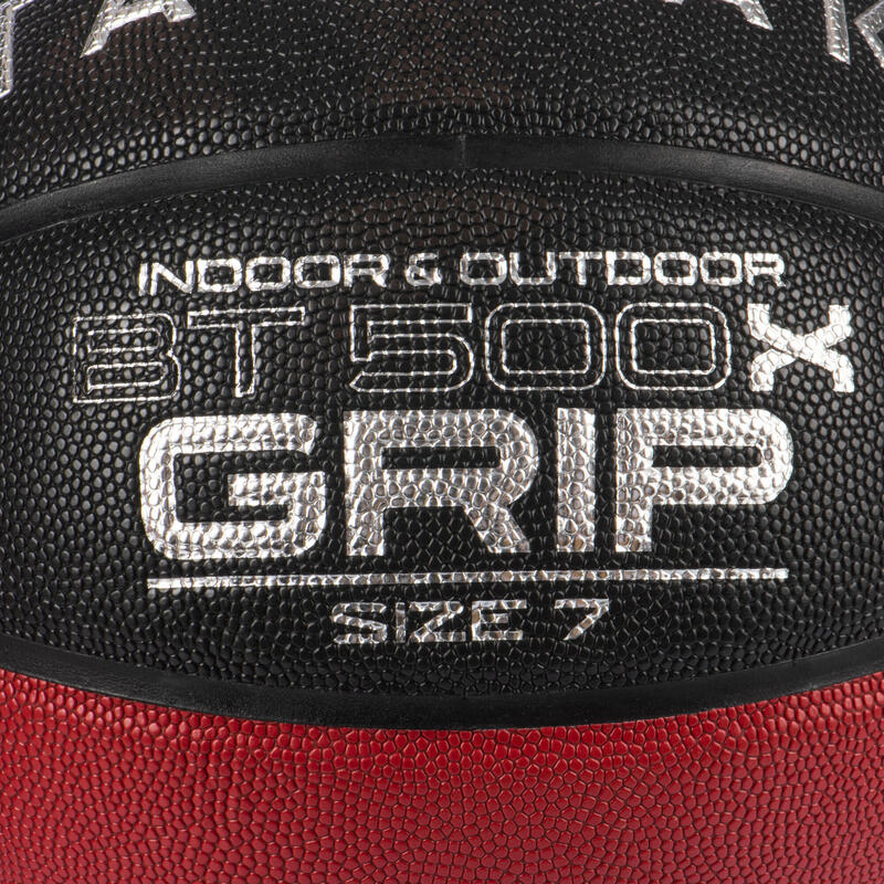 Basketbalový míč BT500 Grip velikost 7 černo-červený 