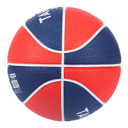 Kids' Size 1 Mini Basketball K100 Rubber - Blue/Orange