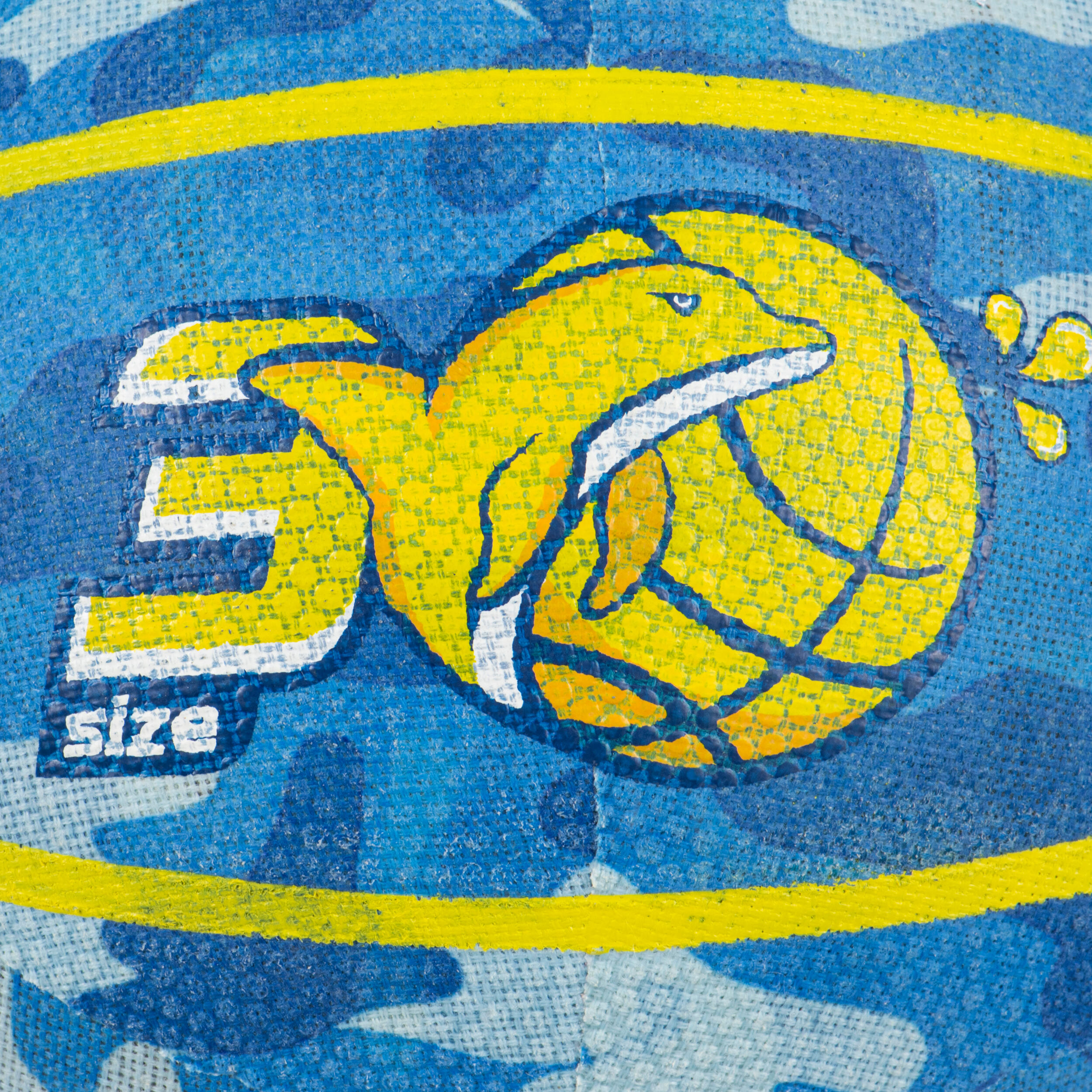Kids' Size 3 Basketball K500 Light - Blue/Yellow 5/5