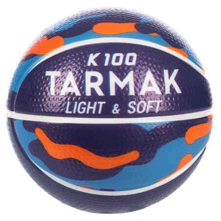 K100 Schaumstoff  Basketball Mini K100 Größe 1 Schaumstoff Kinder violett/blau
