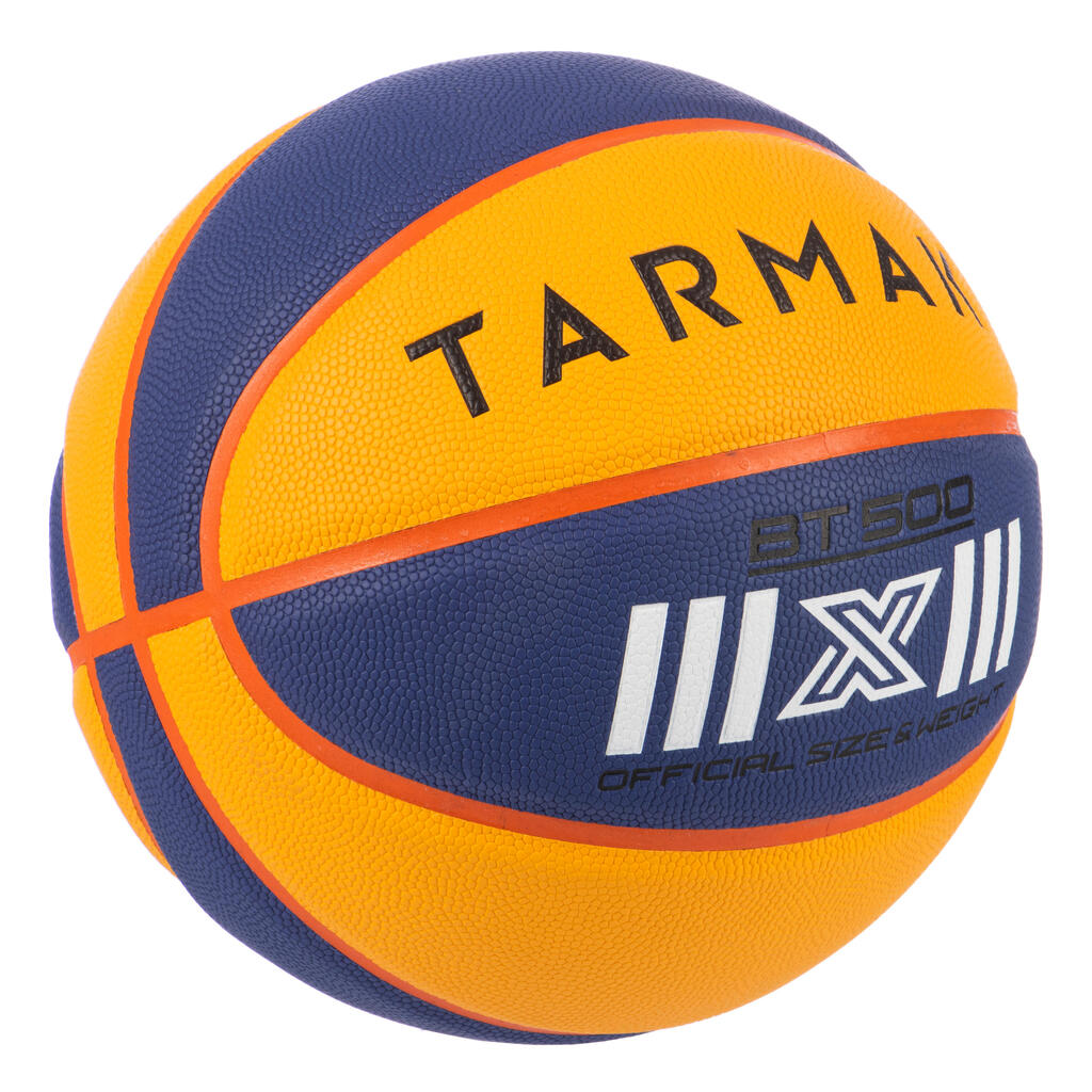 PELOTA DE BÁSQUETBOL BT500 NARANJO AZUL