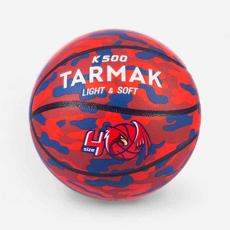 Kids' Size 4 Basketball K500 Anibal - Red/Blue
