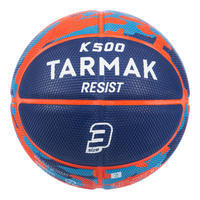 Balón de baloncesto niño talla 3 K500 Rubber azul naranja