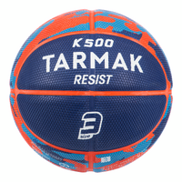 Ballon de basketball taille 3 Enfant - K500 Rubber bleu orange