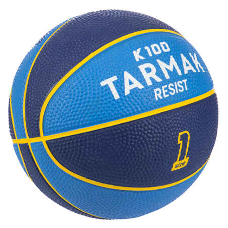Basketball Mini K100 Gummi Größe 1 Für Kinder bis 4 Jahre blau