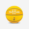 Mini basketbal maat 1 kinderen K100 Rubber geel