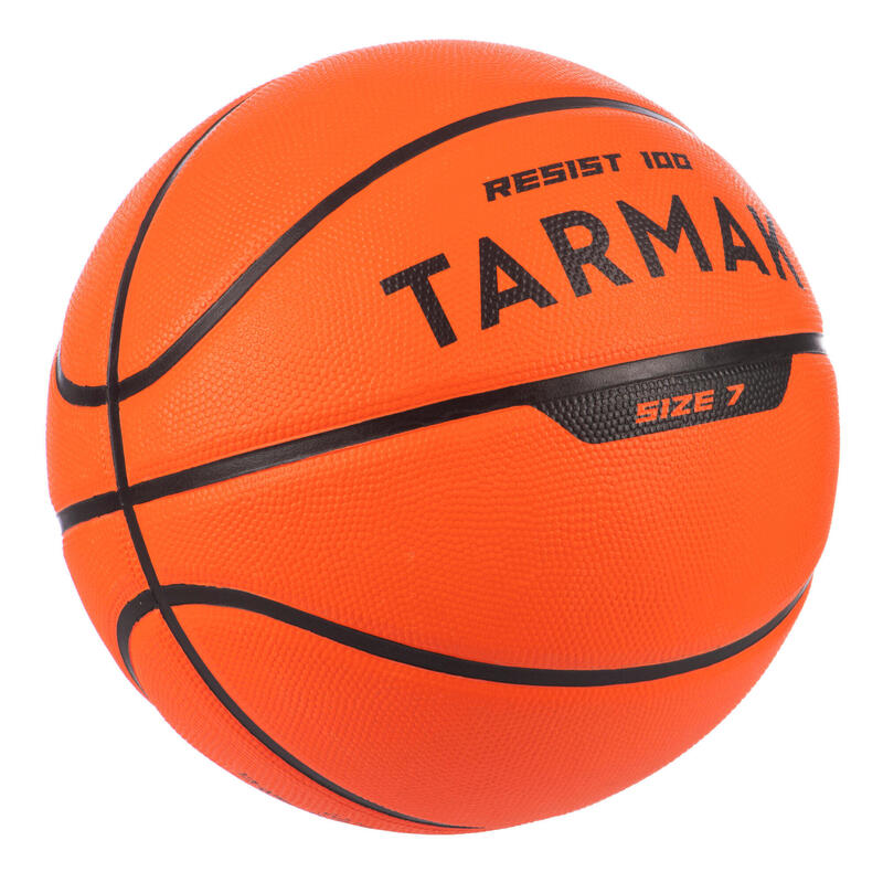 Basketbal voor kinderen en volwassenen R100 maat 7 oranje.