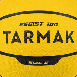 Beginners' Size 5 (Up to 10 Years Old) Basketball R100 - Yellow