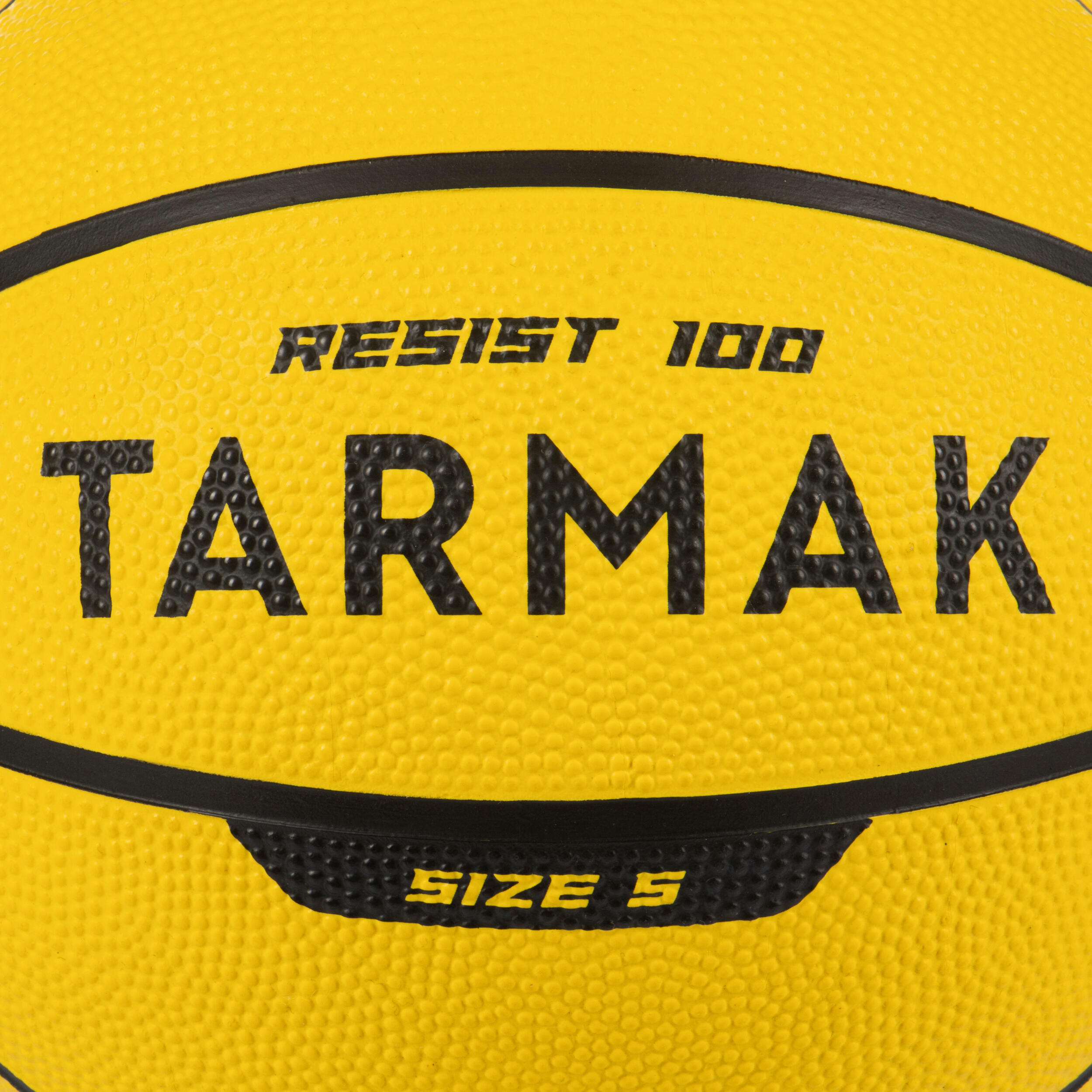 Beginners' Size 5 (Up to 10 Years Old) Basketball R100 - Yellow 3/5