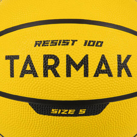 Bola Basket Ukuran 5 untuk Pemula (sampai usia 10 tahun) R100 - Kuning