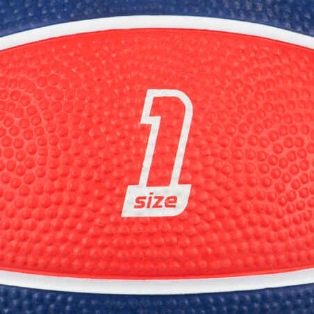 Basketball Mini K100 Gummi Größe 1 Für Kinder bis 4 Jahre rot/blau