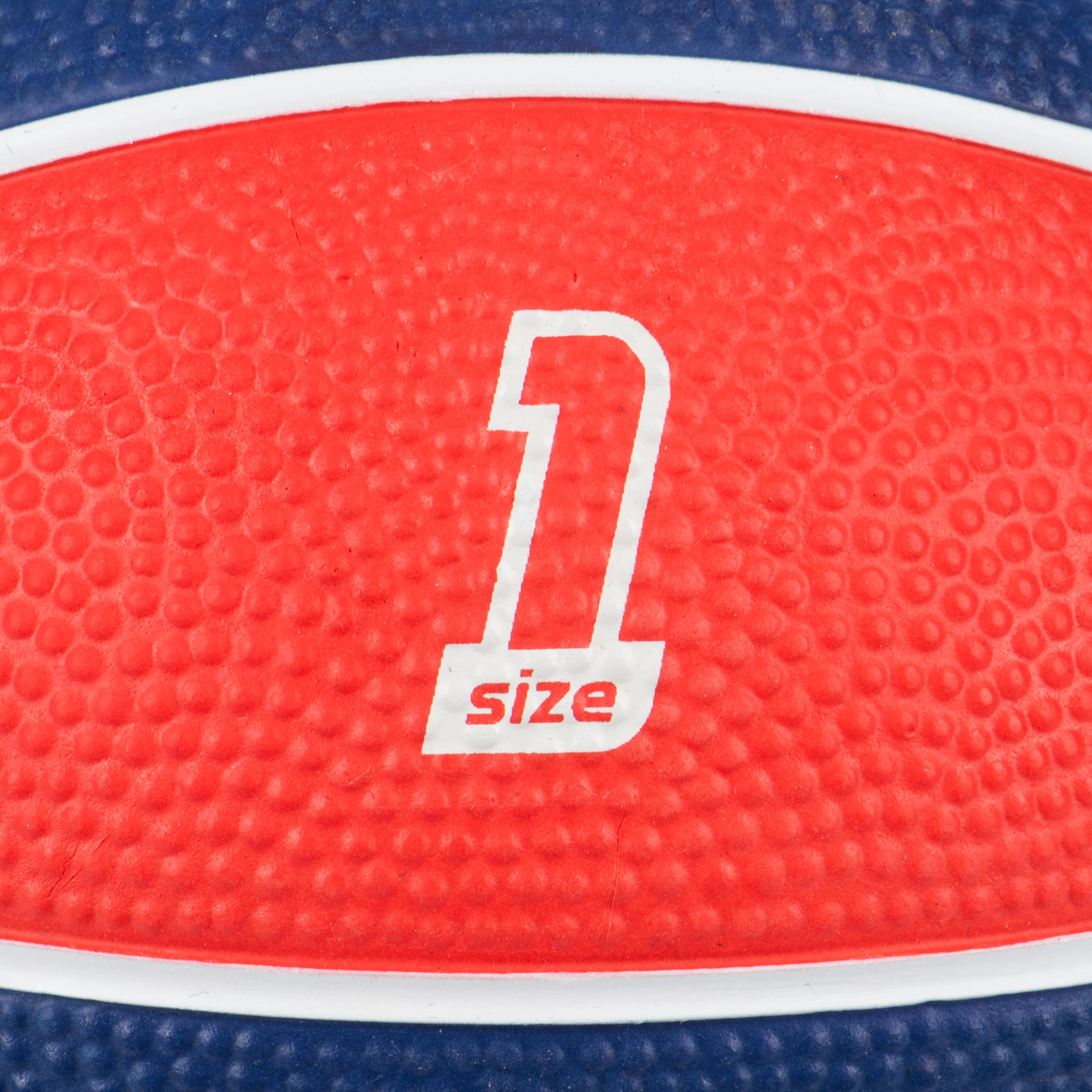 Mini basketbal maat 1 kinderen K100 Rubber blauw oranje 4/5
