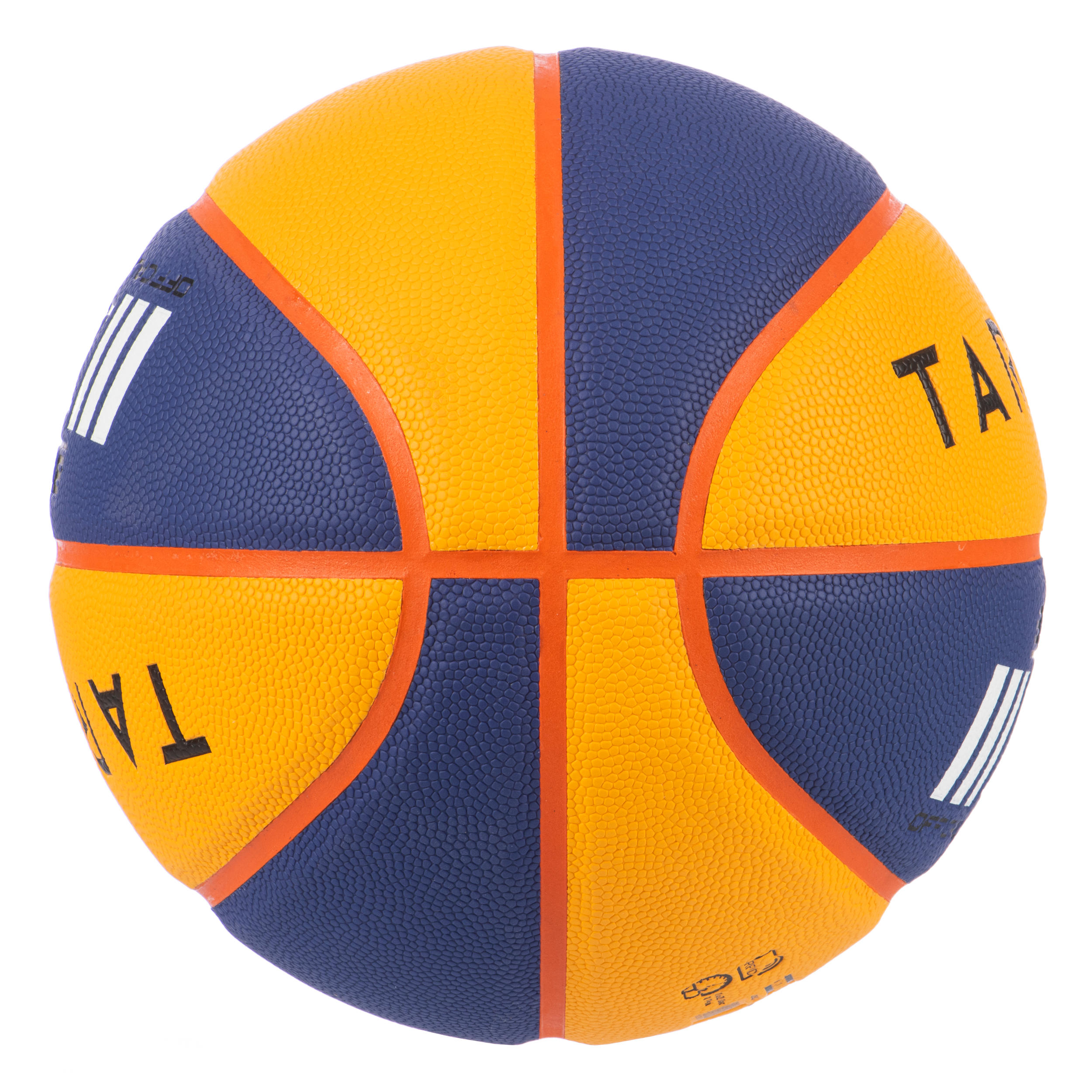 Ballon de basketball 3 x 3 de taille 6 – BT500 bleu/jaune - TARMAK