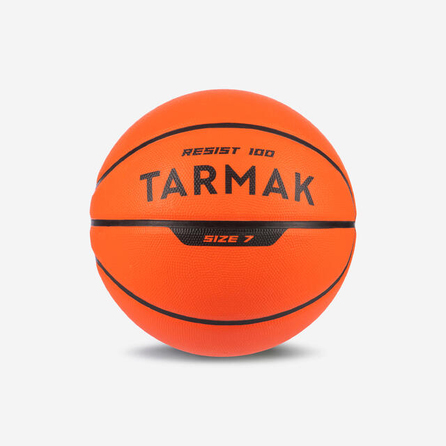 Bola de Basquetebol Criança e Adulto R100 Tamanho 7 Laranja