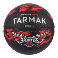 Ballon de basketball taille 5 - R500 rouge noir