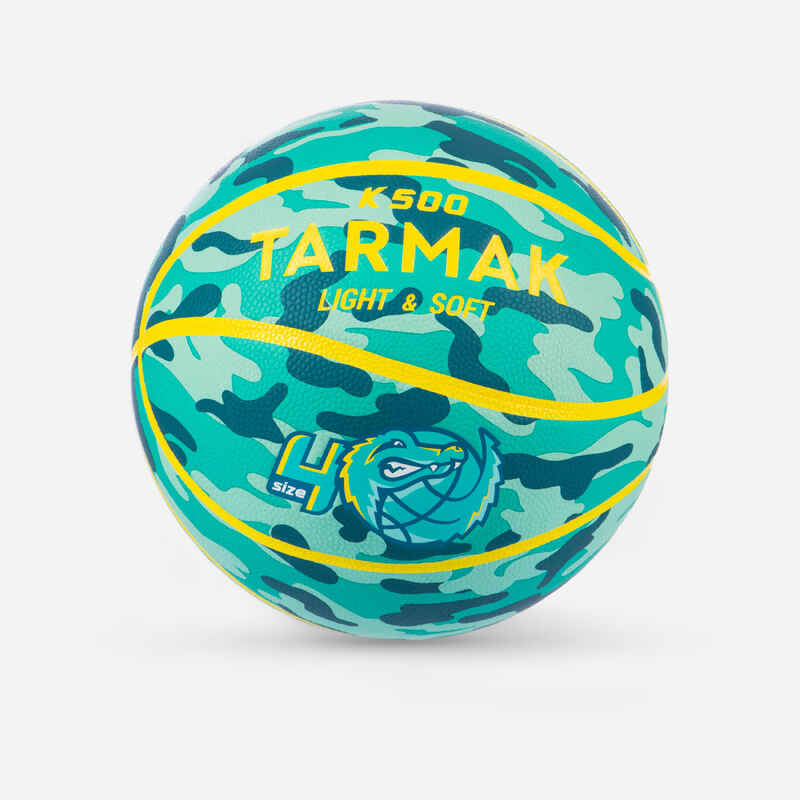 Basketball K500 Aniball Light & Soft Größe 4 Kinder grün/gelb Basketball K500 Aniball Light & Soft Größe 4 Kinder grün/gelb