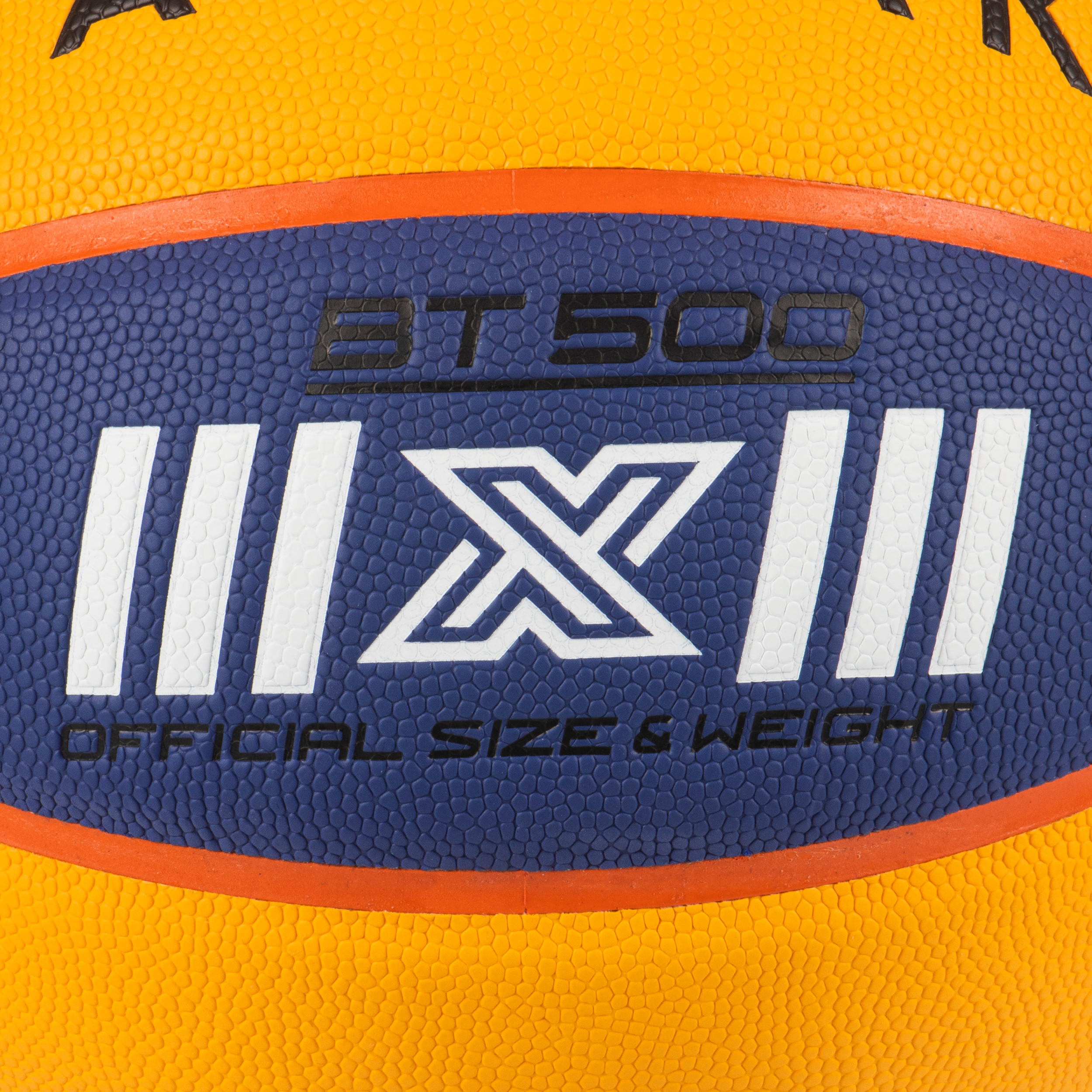 Ballon de basketball 3 x 3 de taille 6 – BT500 bleu/jaune - TARMAK