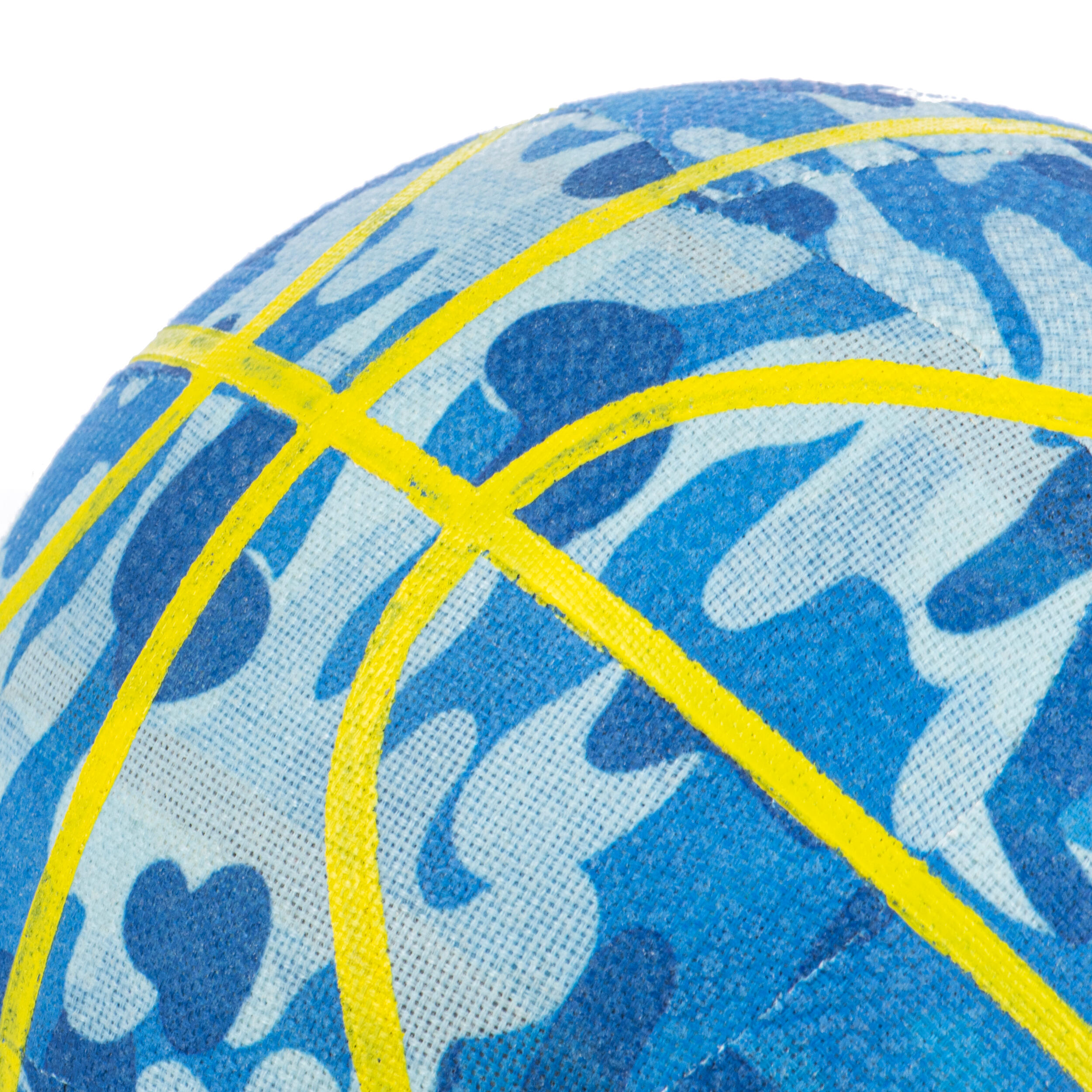 Kids' Size 3 Basketball K500 Light - Blue/Yellow 3/5