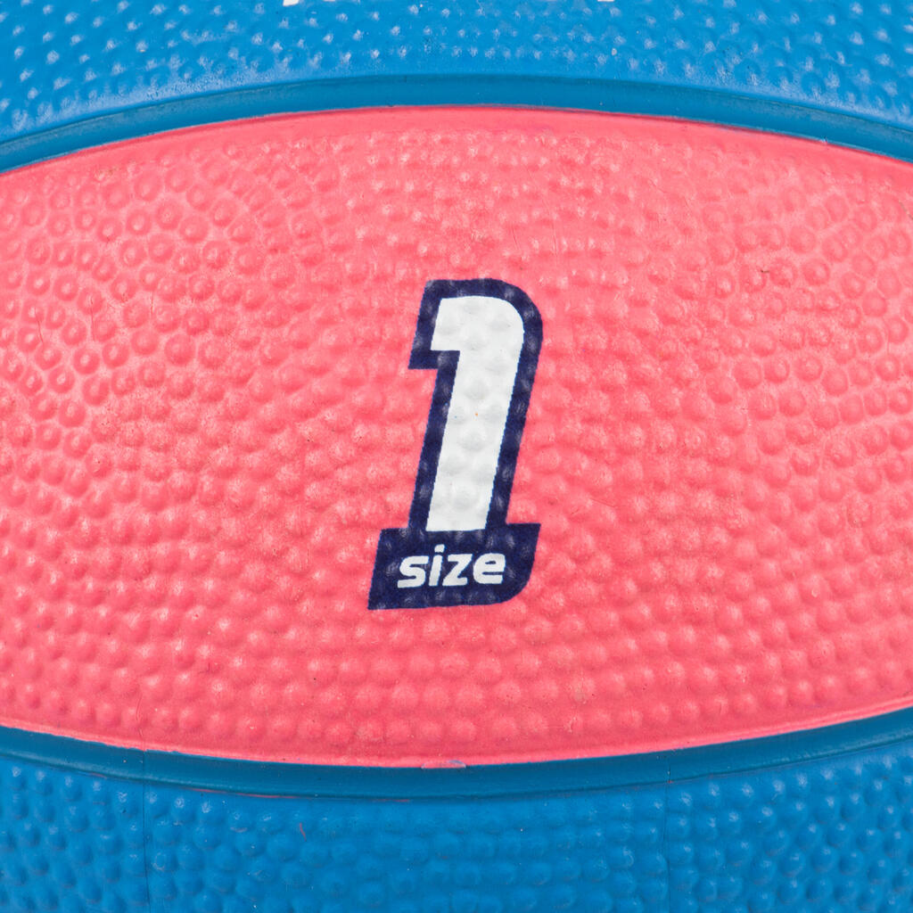 Kids' Basketball Size 1 K100 Rubber - Blue