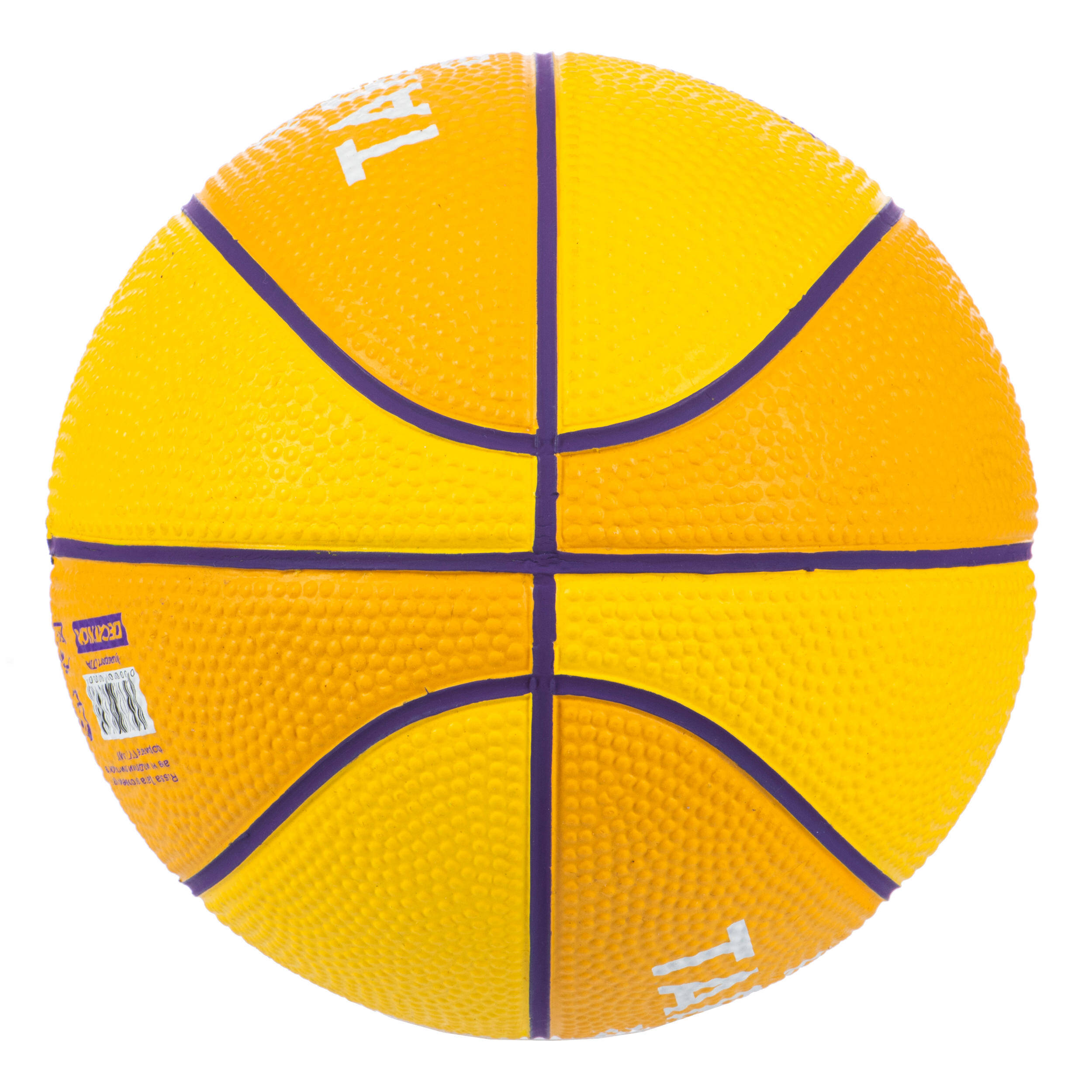 Kids' Basketball Size 1 K100 Rubber - Yellow -  2