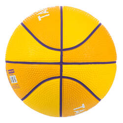 Kids' Basketball Size 1 K100 Rubber - Yellow