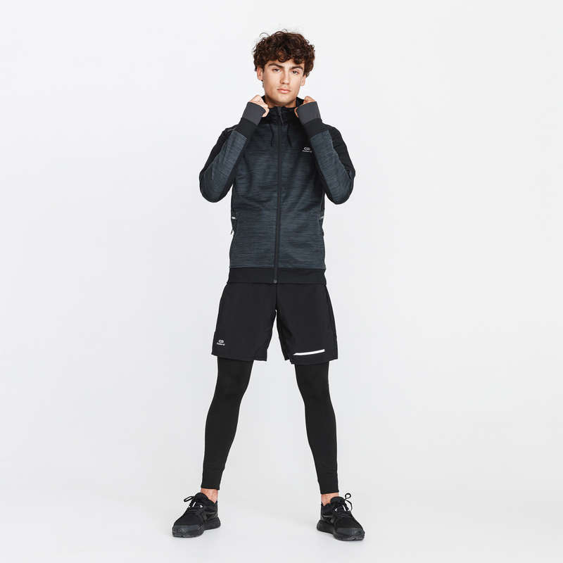 ODZIEŻ MĘSKA CHRONIĄCA PRZED ZIMNEM DO BIEGANIA REGULARNEGO Bieganie - BLUZA RUN WARM+ KALENJI - Odzież do biegania