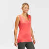 Women's Trek Travel Merino Wool Tank Top Travel 500 - Coral