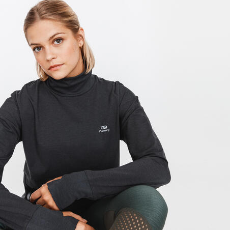 ФУТБОЛКА ДЛЯ БЕГА С ДЛИННЫМИ РУКАВАМИ RUN DRY+ FEEL ЖЕНСКАЯ