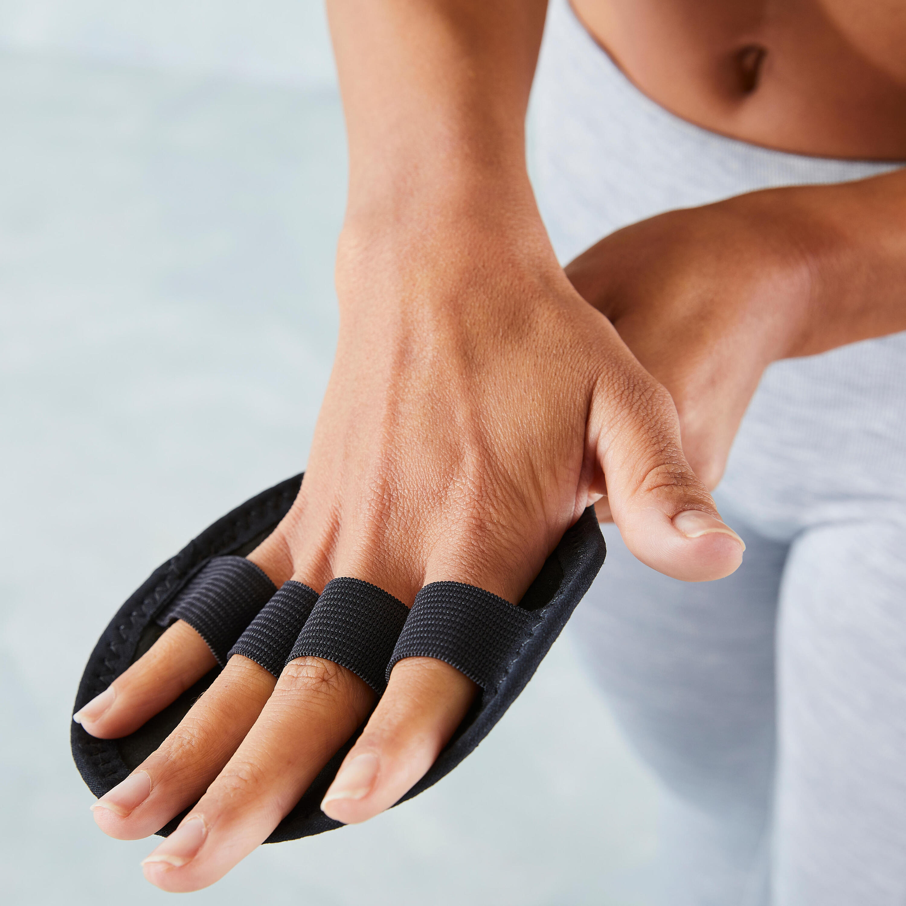 Weight Training Grip Pad Glove - Black 15/15