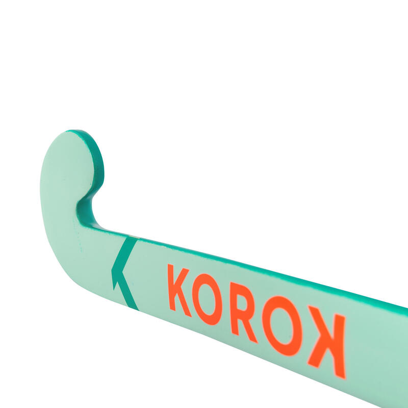 Hockeystick voor beginnende kinderen FH150 hout recreatief gebruik turquoise